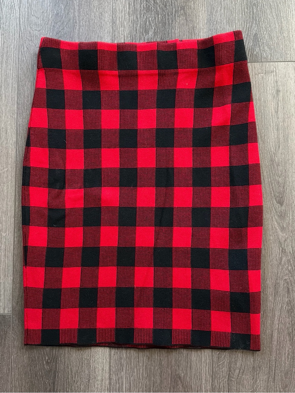 Chaps Red and Black Buffalo Plaid Pencil Skirt Holiday Christmas S